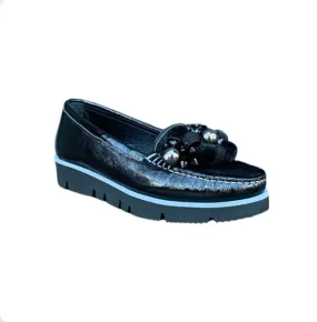 1222 Black Leather Loafer