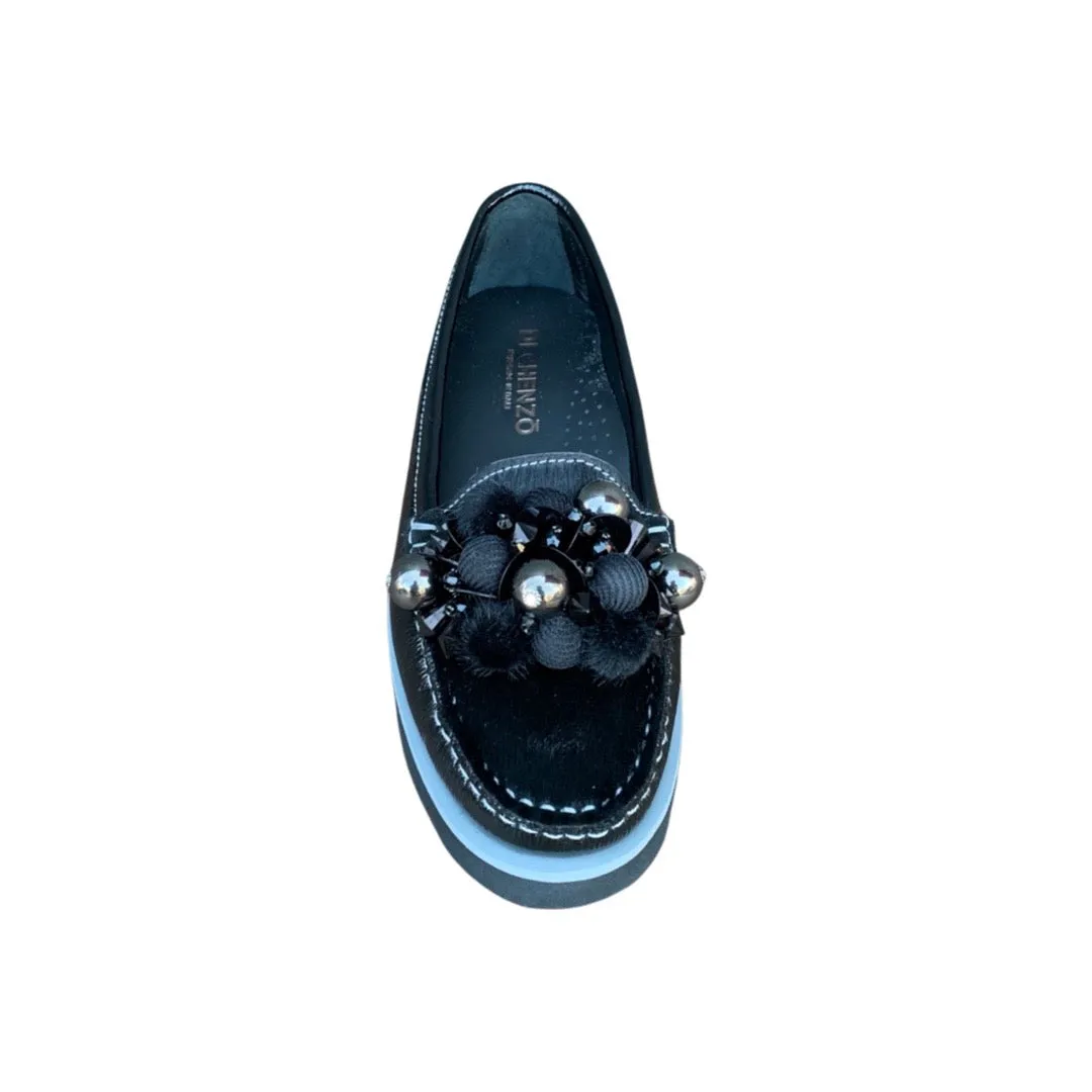 1222 Black Leather Loafer