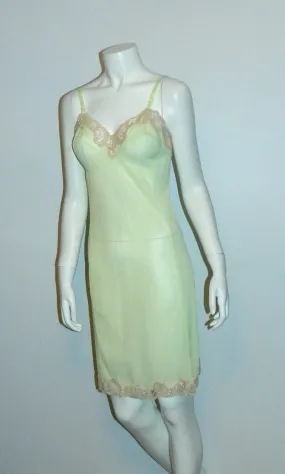 1960s vintage PUCCI slip lime green nightie 32 XS Emilio Pucci FR