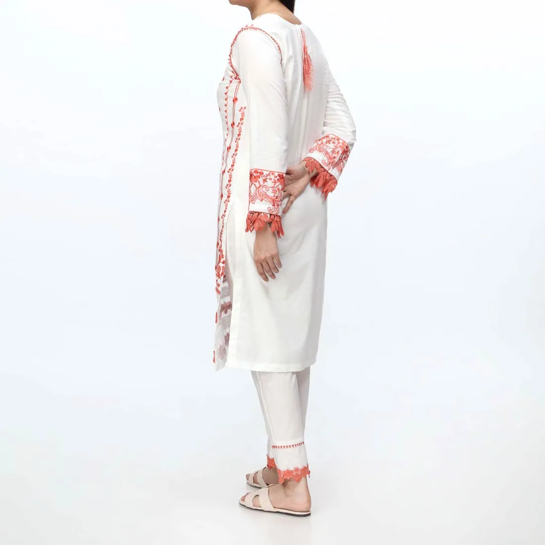 2PC- Embroidered Cambric Suit PS4083