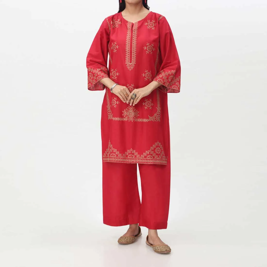 2PC- Embroidered Cambric Suit PS4265