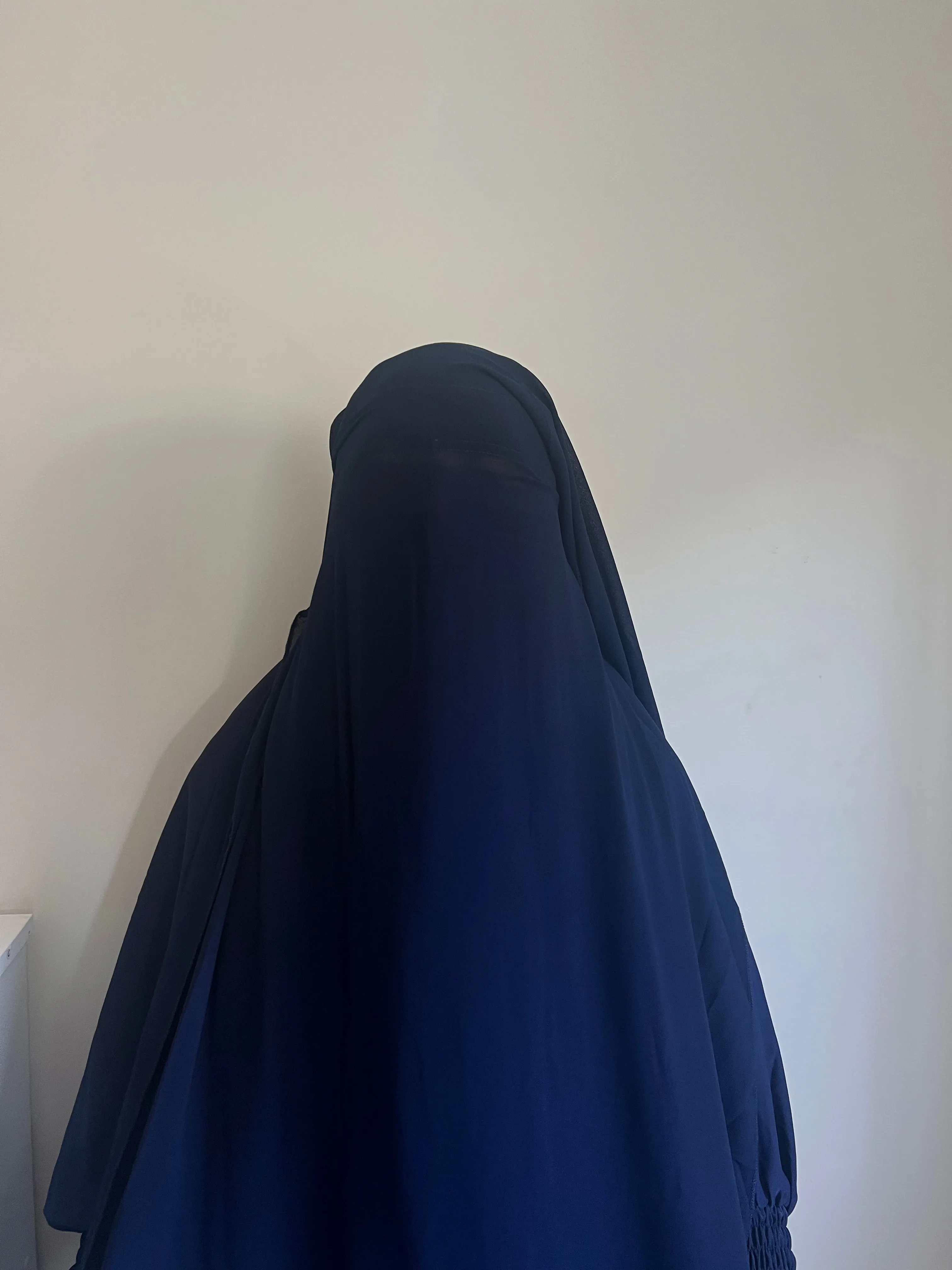 3 Layer Niqab - Navy Blue