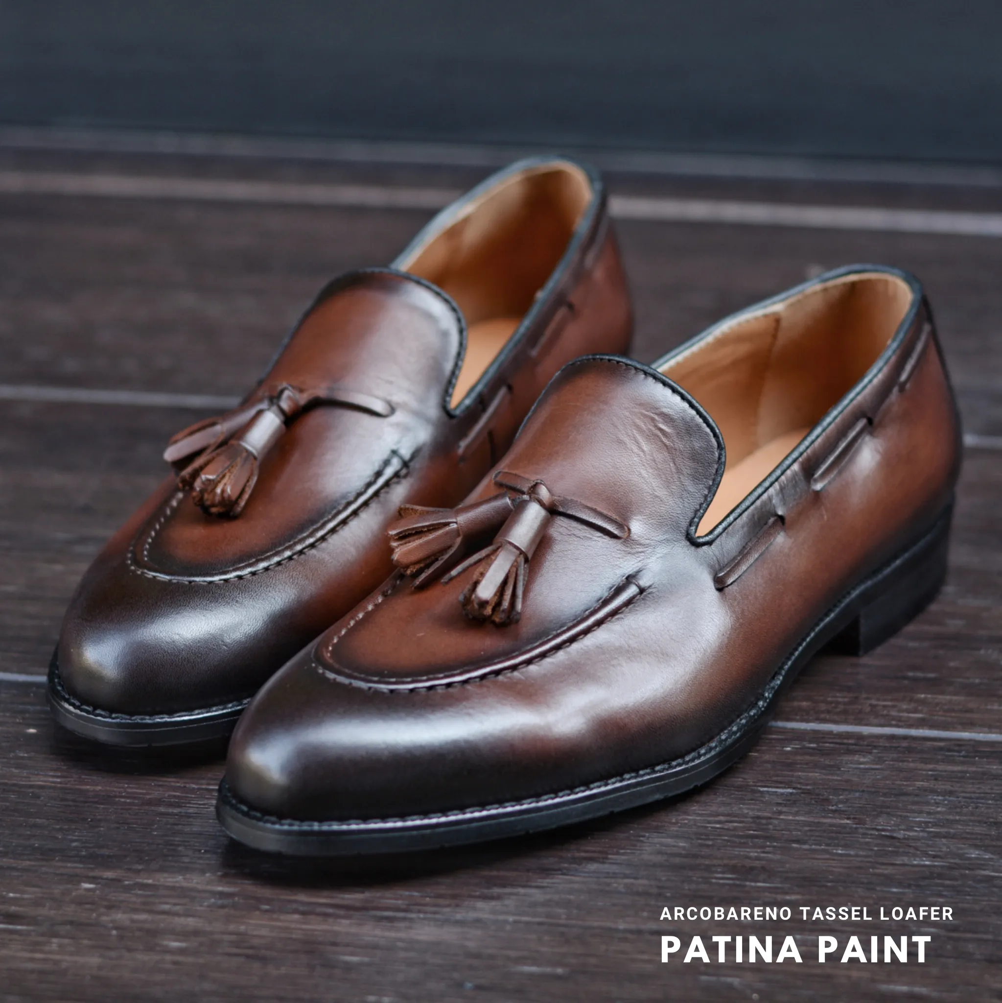 503 Tassel Loafer Patina Paint