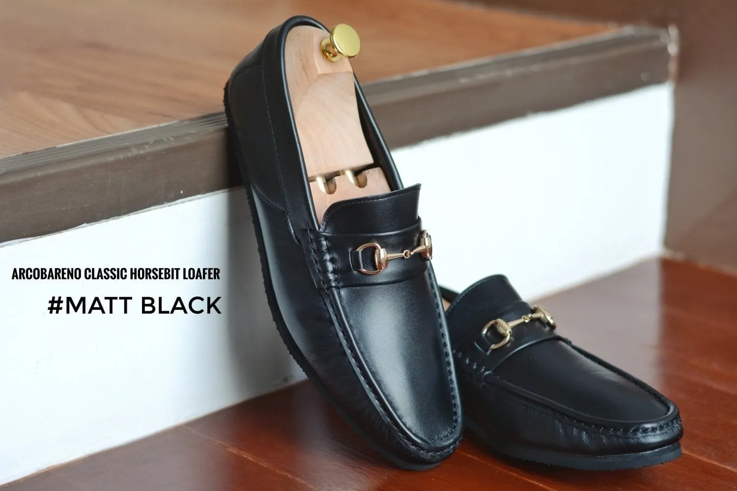 702-3 Arcobareno Classic Horsebit Loafer Matt Black