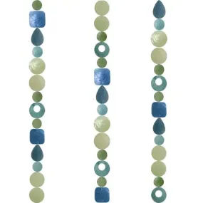 72 Capiz Shell Strand - Green & Blue