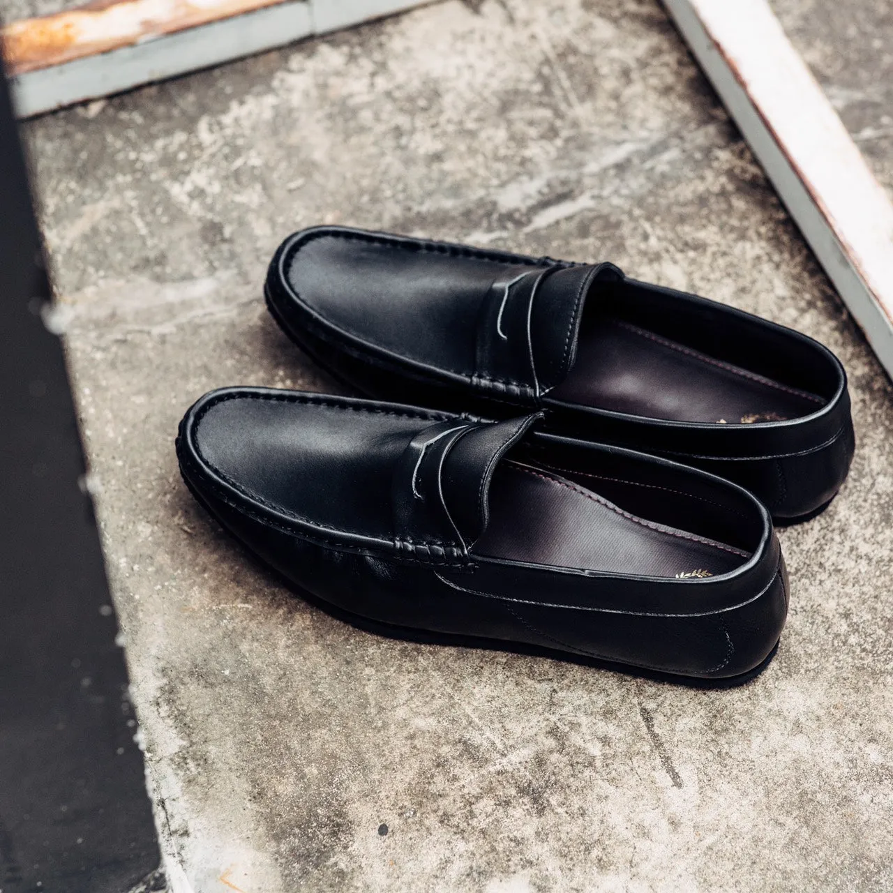 823 Arcobareno Classic Penny Loafer Matt Black