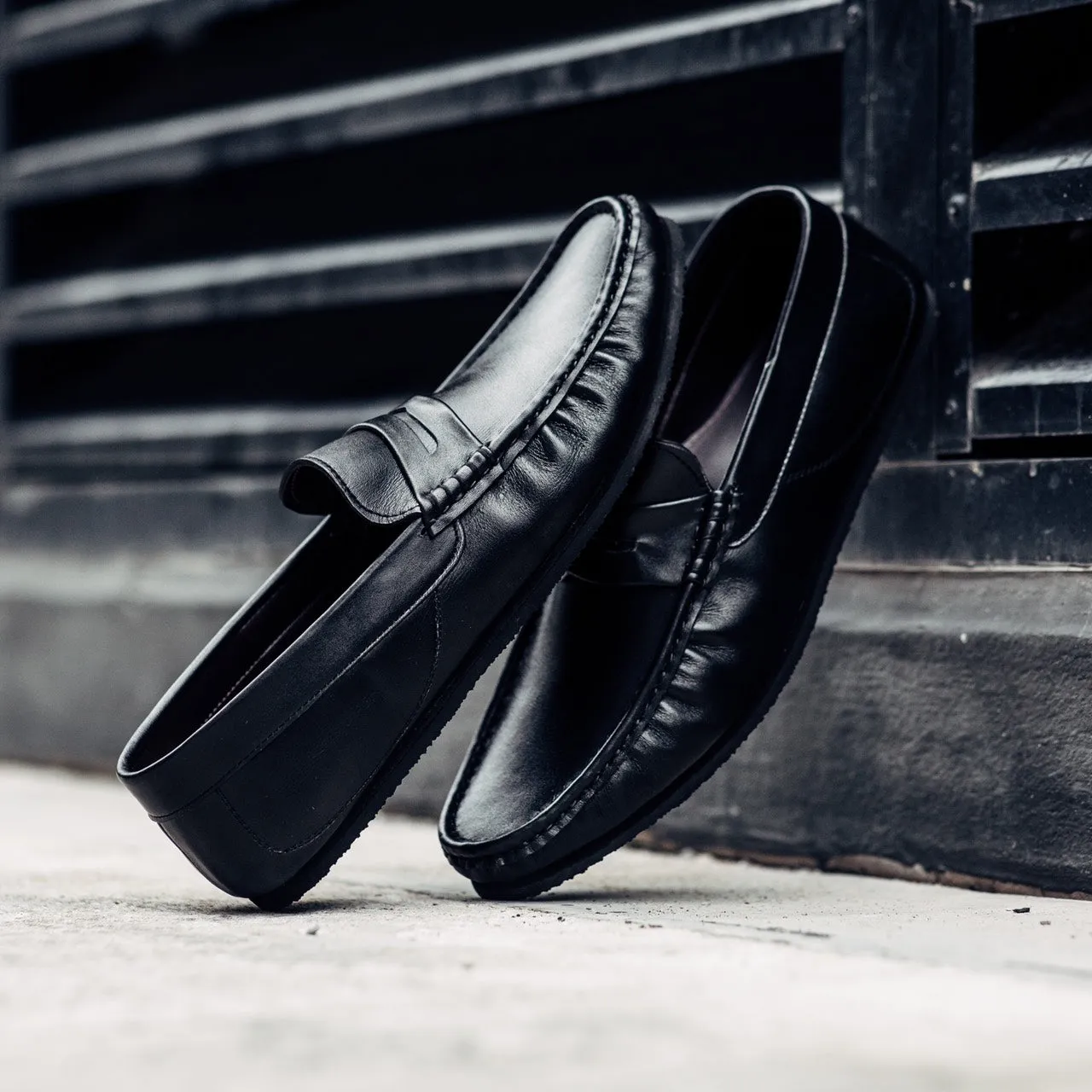 823 Arcobareno Classic Penny Loafer Matt Black