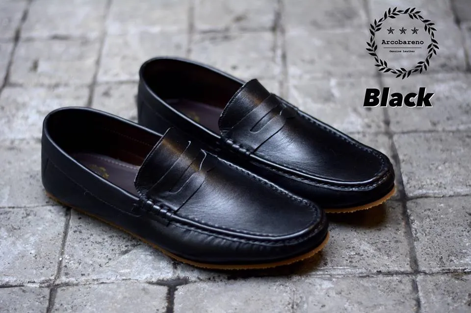 823 Arcobareno Classic Penny Loafer Matt Black