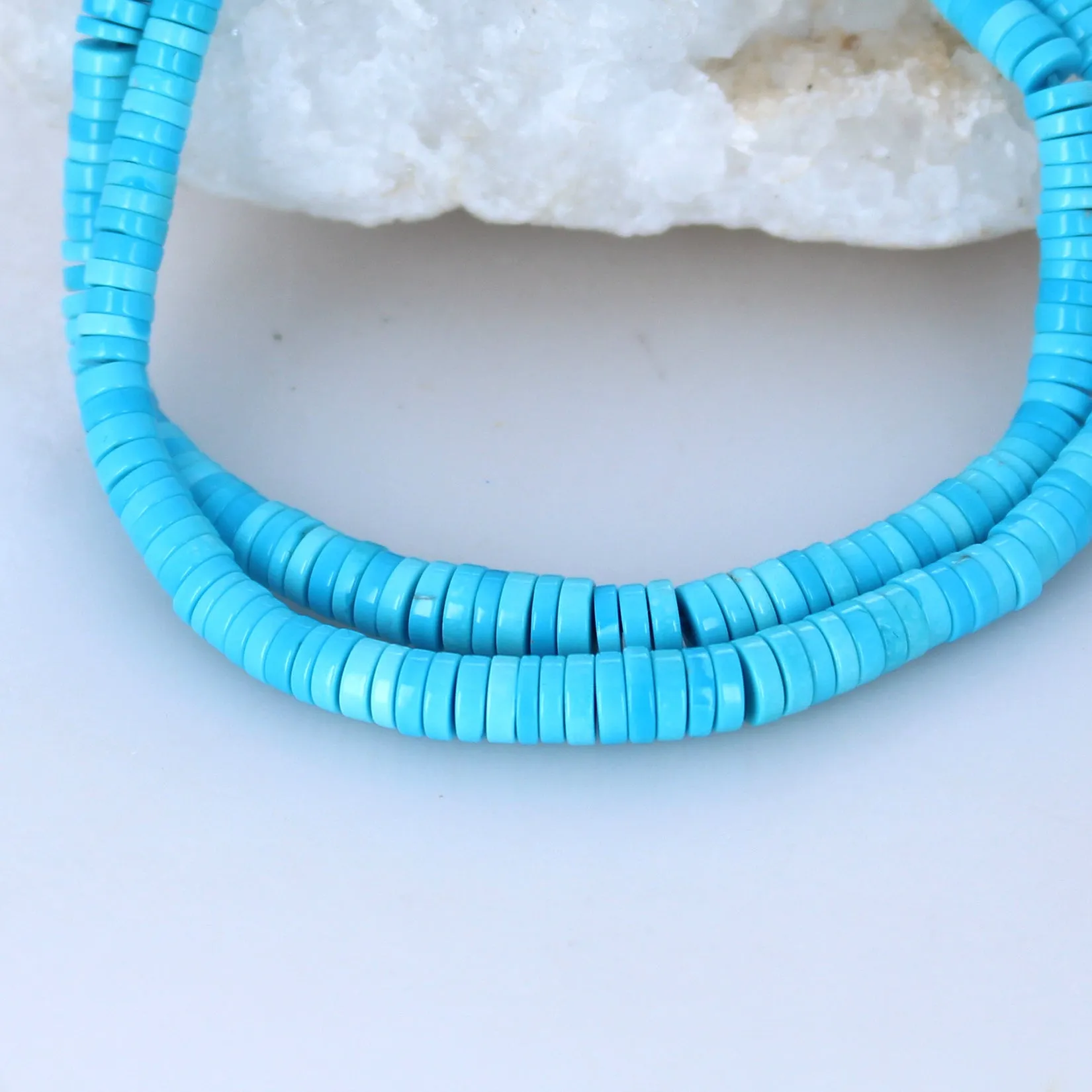 AAA SLEEPING BEAUTY Turquoise Beads Heshi Graduated 3-5mm 19.5