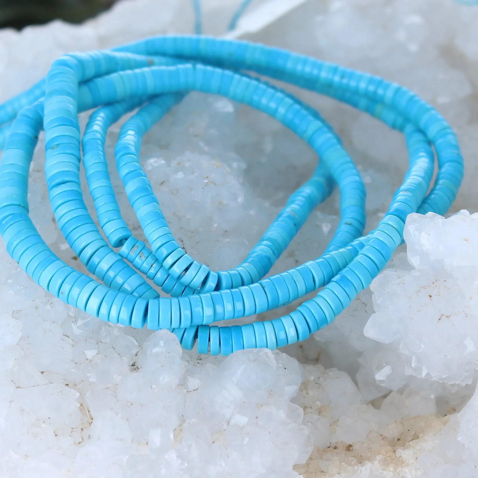 AAA SLEEPING BEAUTY Turquoise Beads Heshi Graduated 3-5mm 19.5