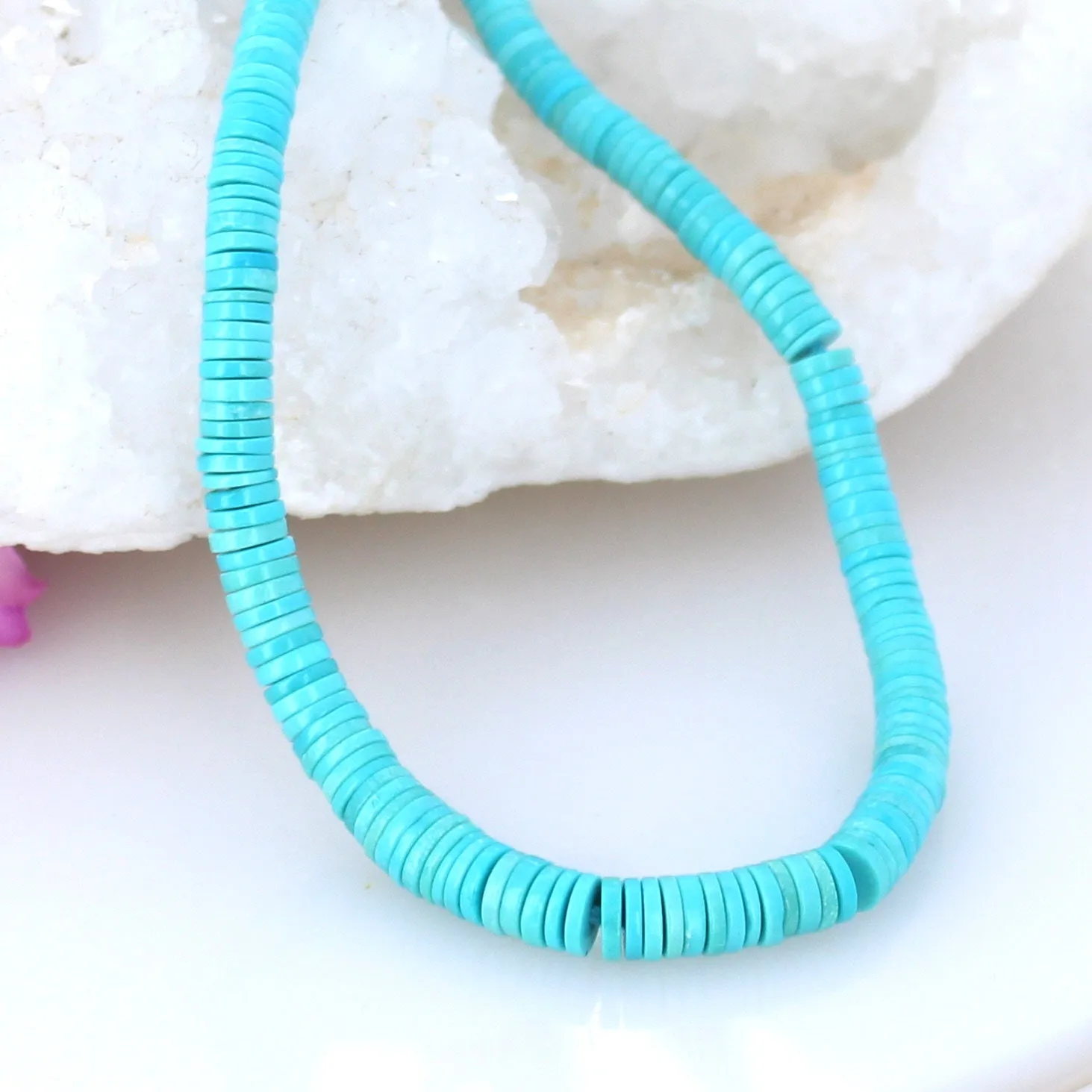 AAA SLEEPING BEAUTY Turquoise Beads Heshi Graduated 3.5-6mm 18