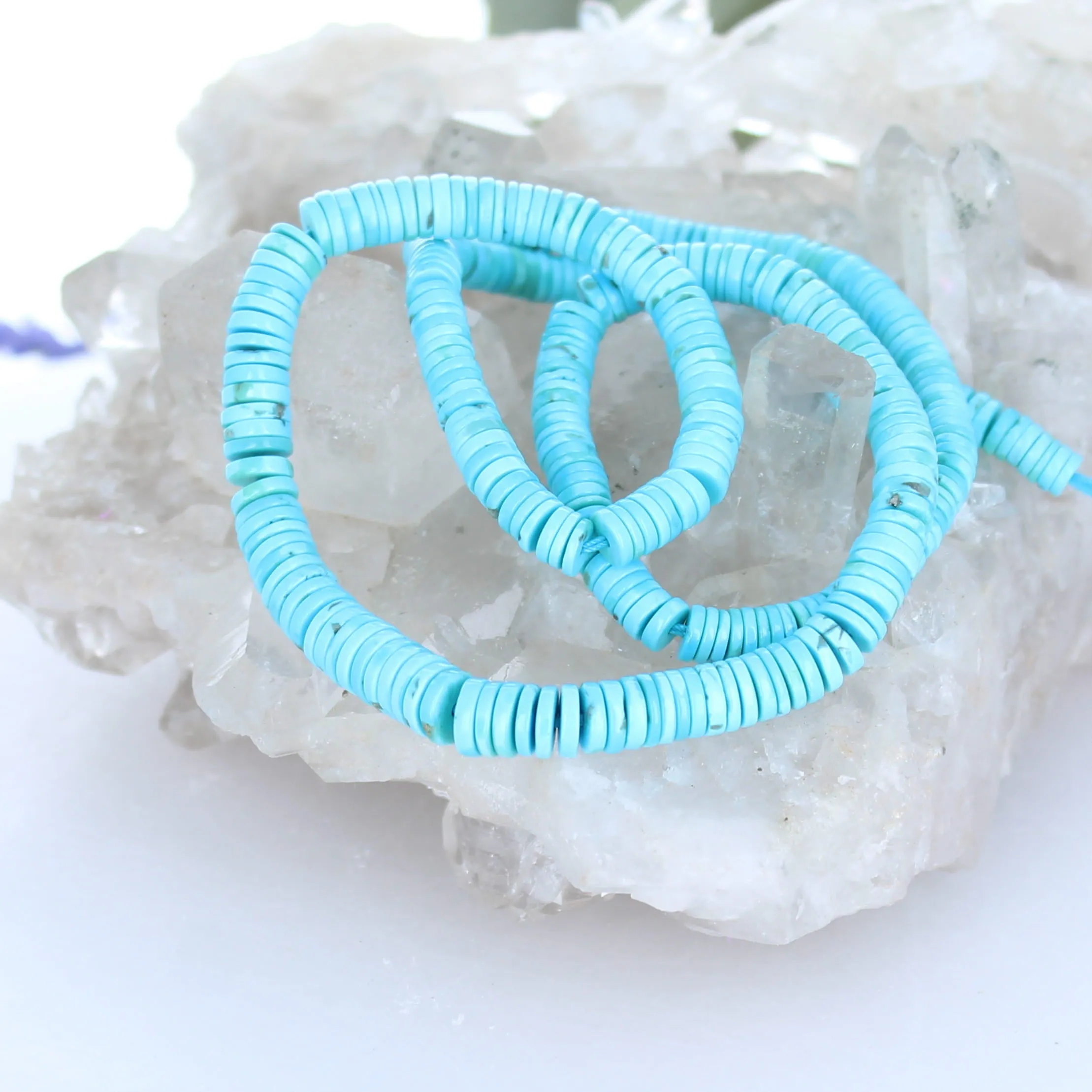 AAA SLEEPING BEAUTY Turquoise Beads Heshi Graduated 4.5-7mm 19.25