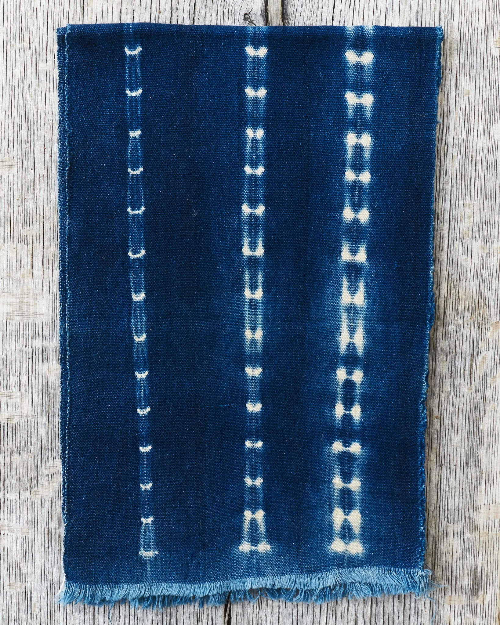 African Indigo Textile Resist Dye Scarf no. 16