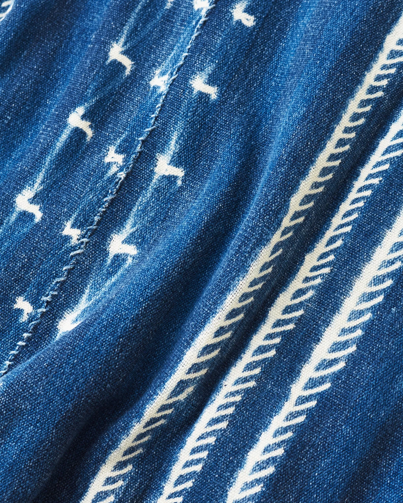 African Indigo Textile Resist Dye Scarf no. 2