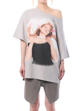 ALL-IN Grey Allina Sleeping T-Shirt