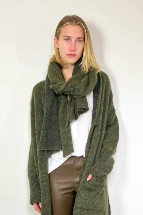 Alpaca & Wool Blend Scarf - Green