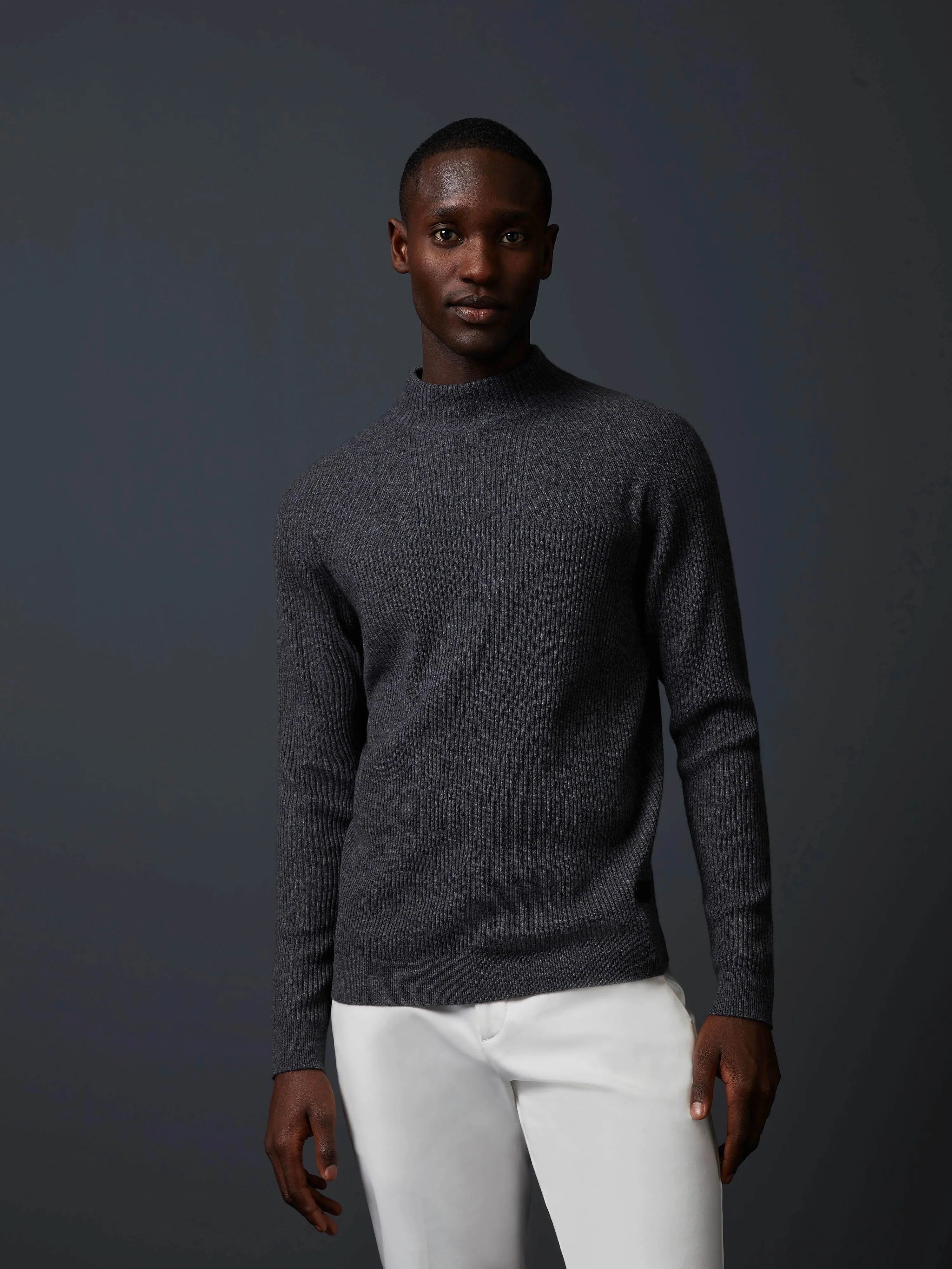 AlphaTauri Fluck Seamless 3D-Knit Cashmere-Blend Turtleneck Grey