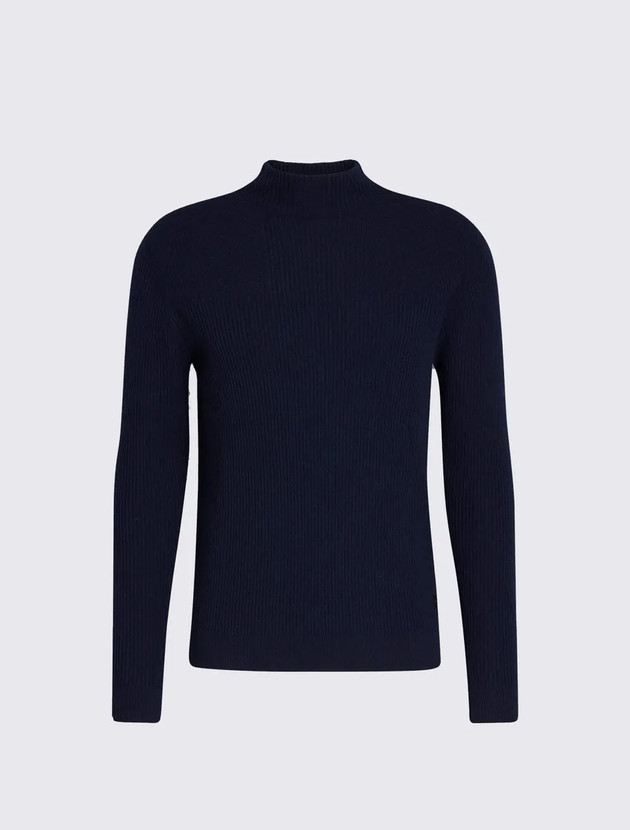 AlphaTauri Fluck Seamless 3D-Knit Cashmere-Blend Turtleneck Navy