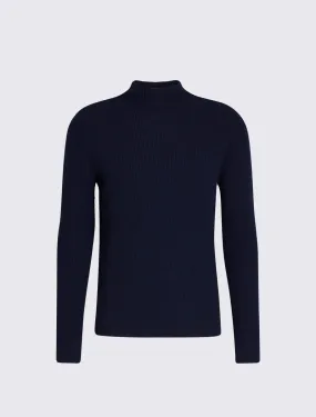 AlphaTauri Fluck Seamless 3D-Knit Cashmere-Blend Turtleneck Navy