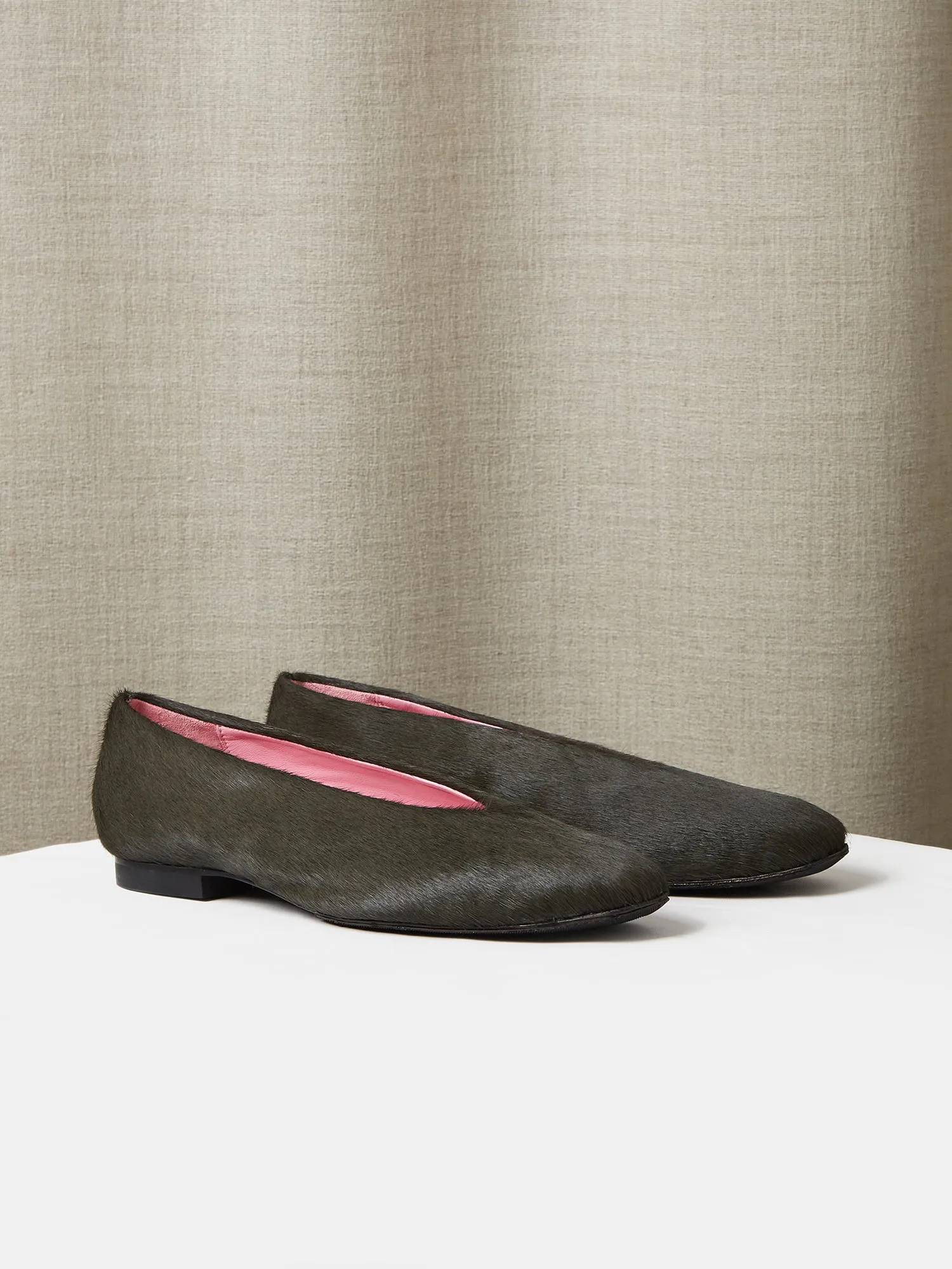 Amarantos Loafer in Green Pony Hair