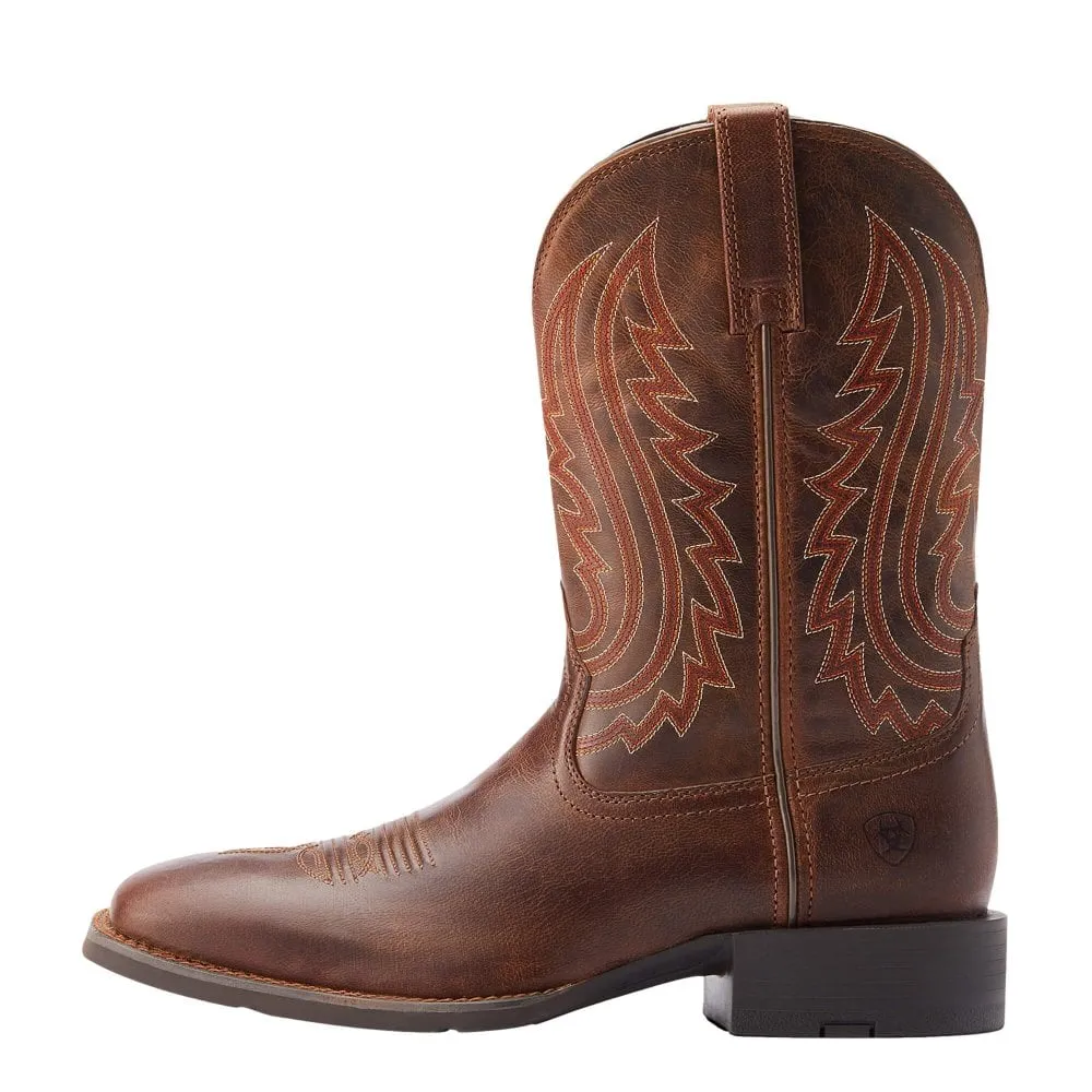 ARIAT Sport Big Men's Country Western Boot Almond Buff & Free Boot Jack