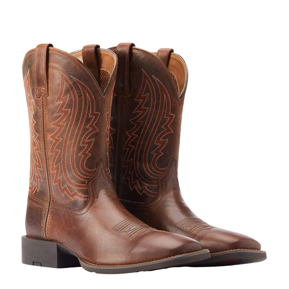 ARIAT Sport Big Men's Country Western Boot Almond Buff & Free Boot Jack