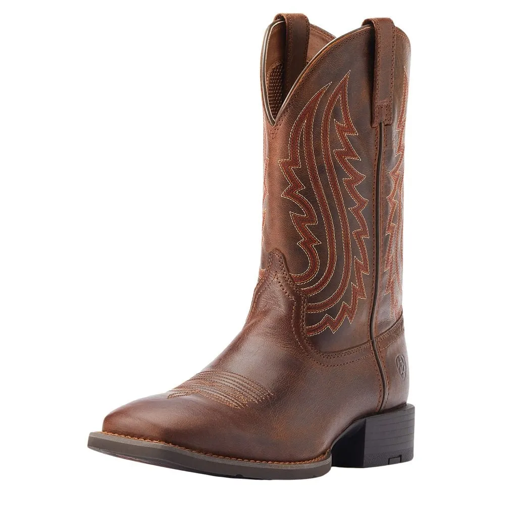 ARIAT Sport Big Men's Country Western Boot Almond Buff & Free Boot Jack