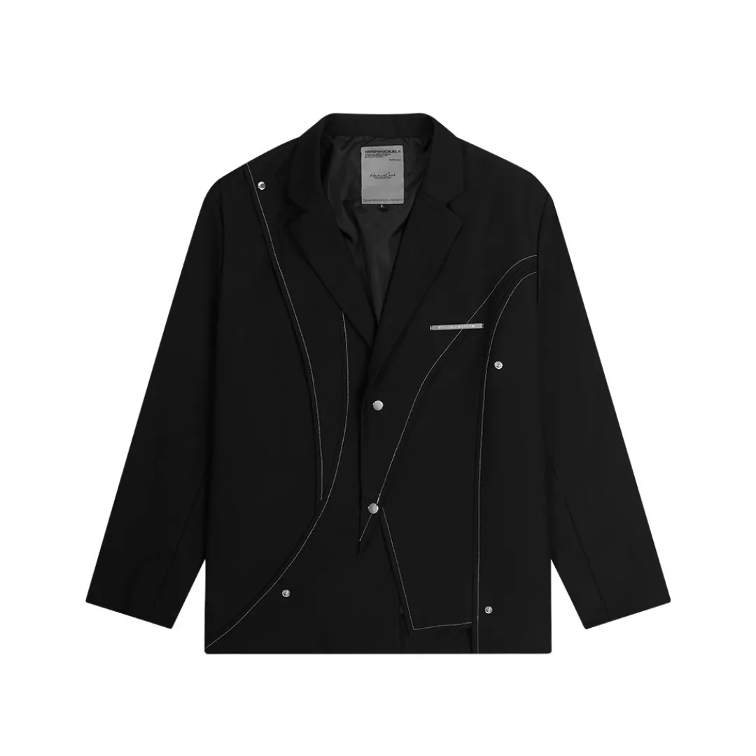 Asymmetric Deconstruction Loose Suit Jacket