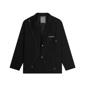 Asymmetric Deconstruction Loose Suit Jacket