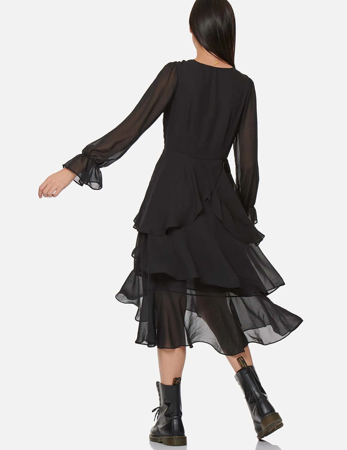 Asymmetric Layer See Through Dress