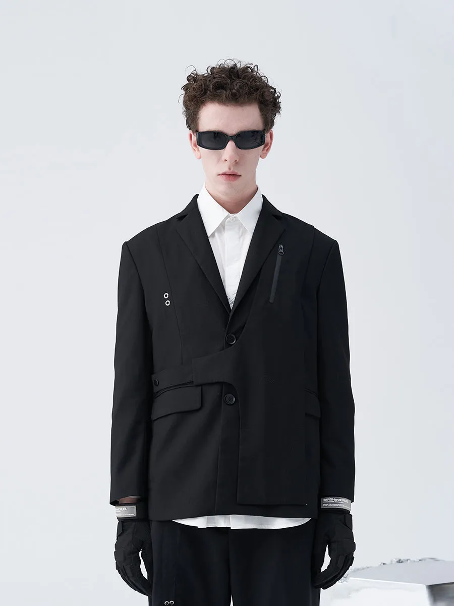 Asymmetrical Design Casual Suit