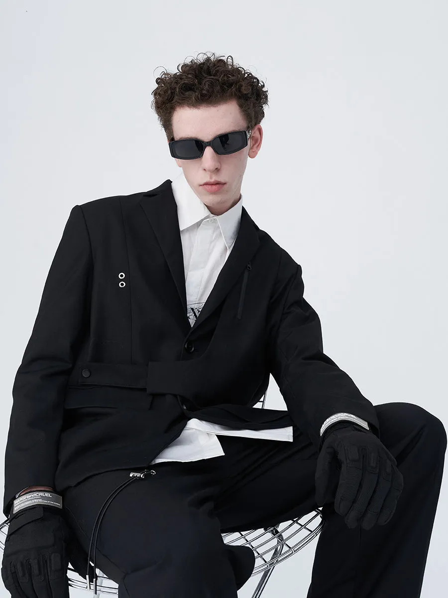 Asymmetrical Design Casual Suit