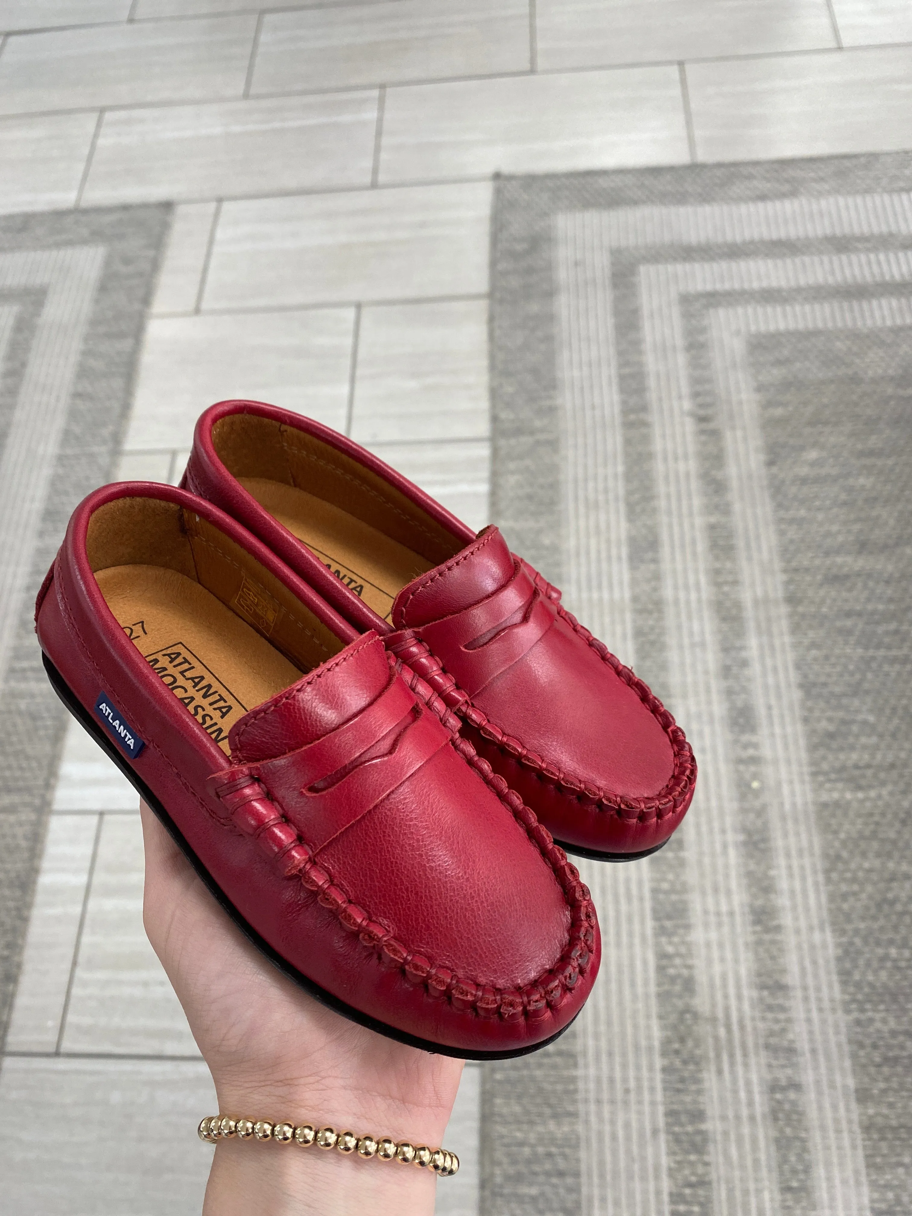 Atlanta Mocassin Red Antik Penny Loafer