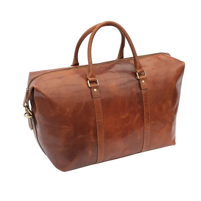 Austin Buff Leather Holdall - PRIMEHIDE Leather