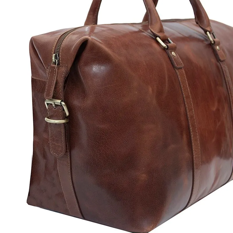 Austin Buff Leather Holdall - PRIMEHIDE Leather