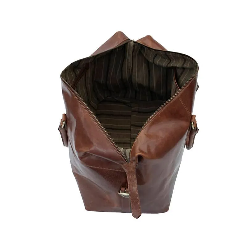 Austin Buff Leather Holdall - PRIMEHIDE Leather