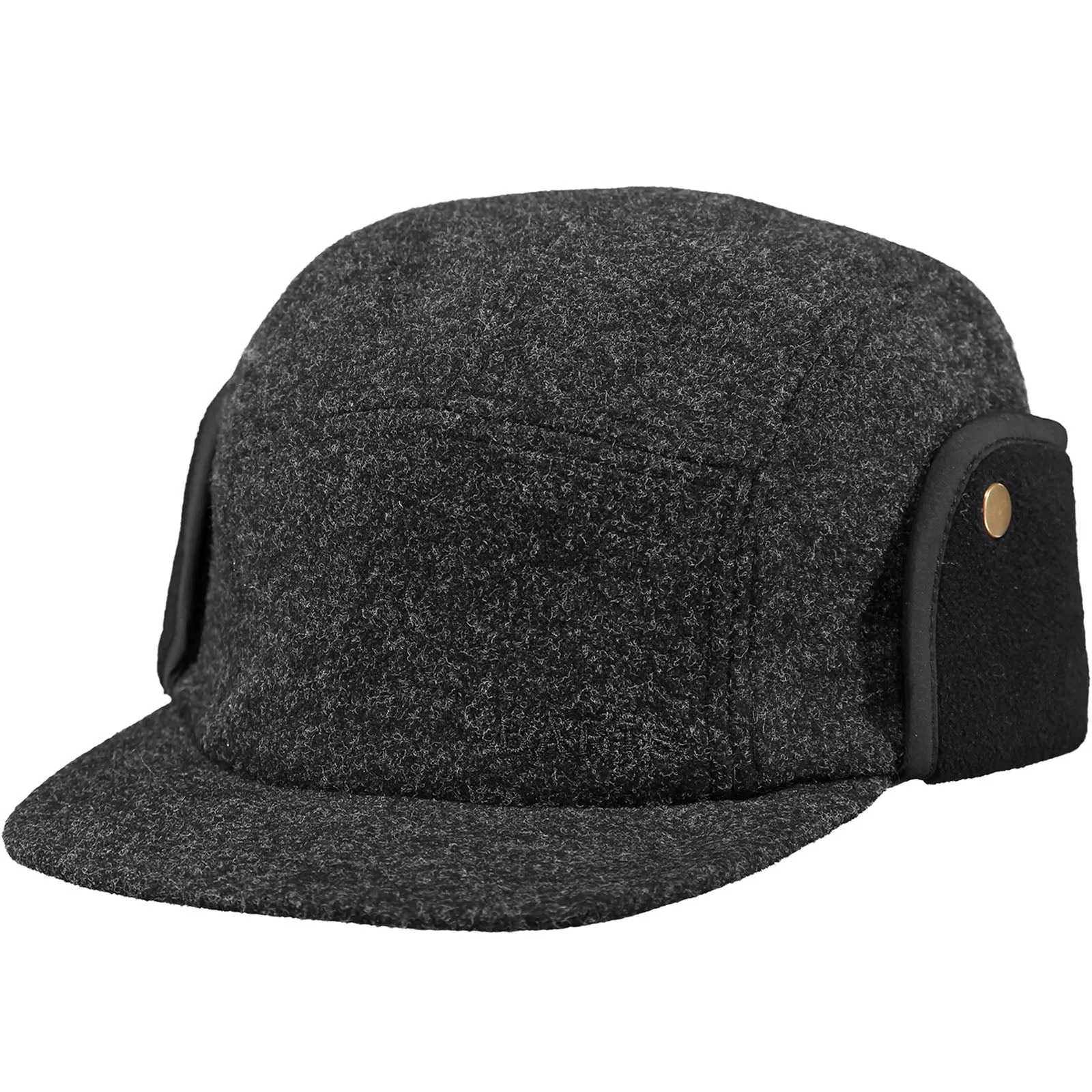 Barts Mens Deltana Fleece Trapper Ear Flap Cap Hat - Black