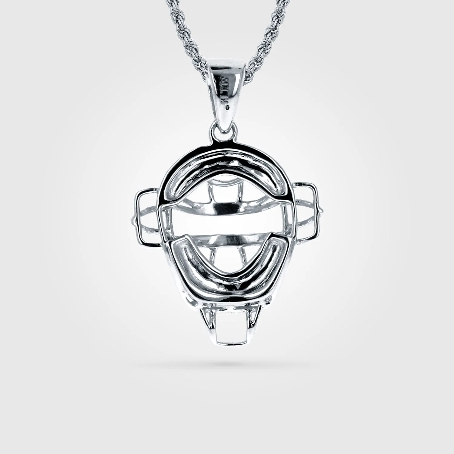 Baseball Catchers Mask Necklace | Gold