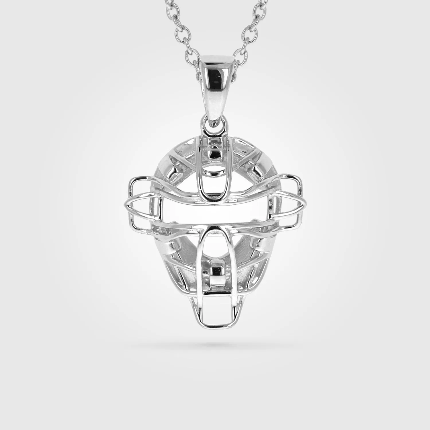 Baseball Catchers Mask Necklace | Stainless Steel