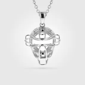 Baseball Catchers Mask Necklace | Stainless Steel