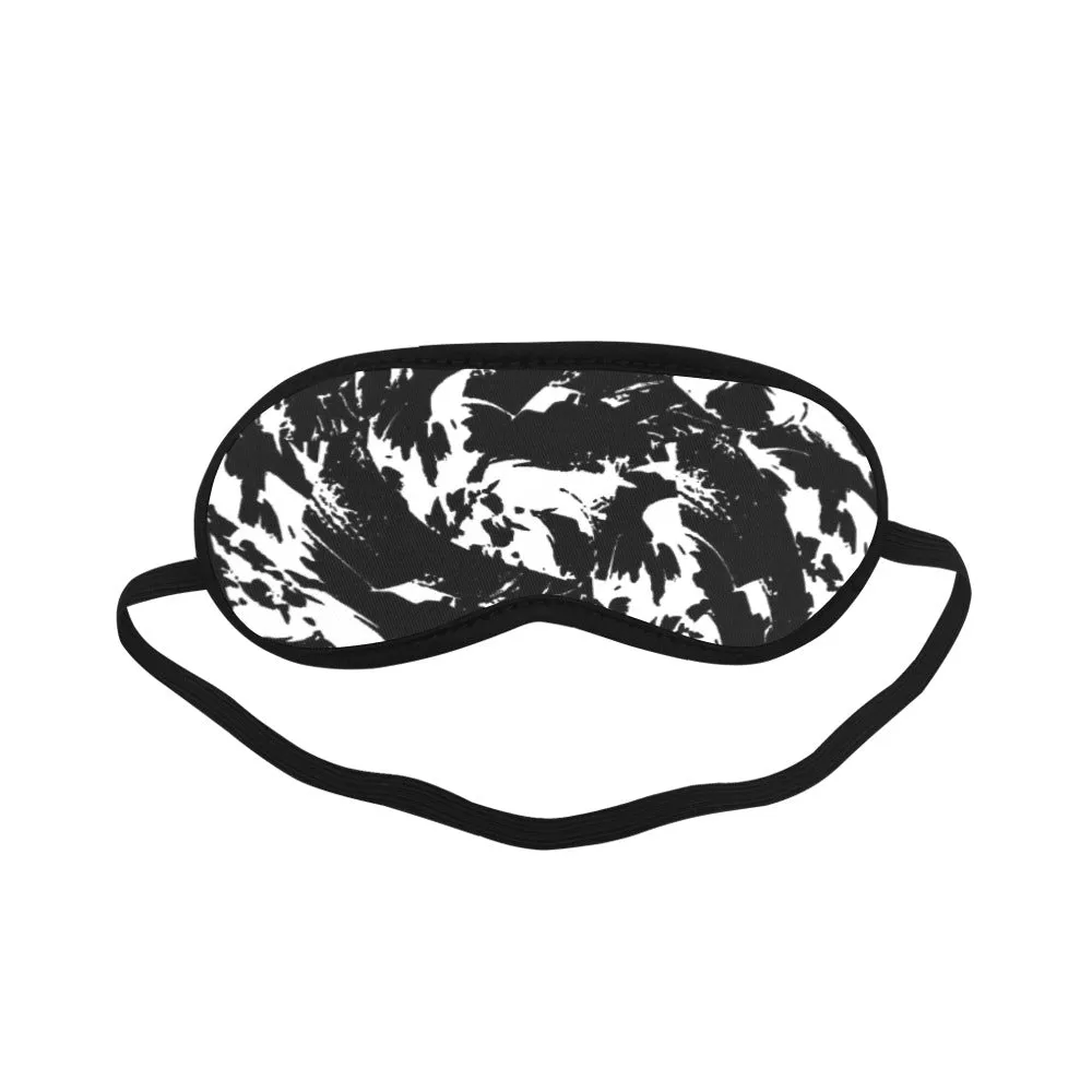 Black and White Paint Splatter Graffiti Sleeping Eye Mask