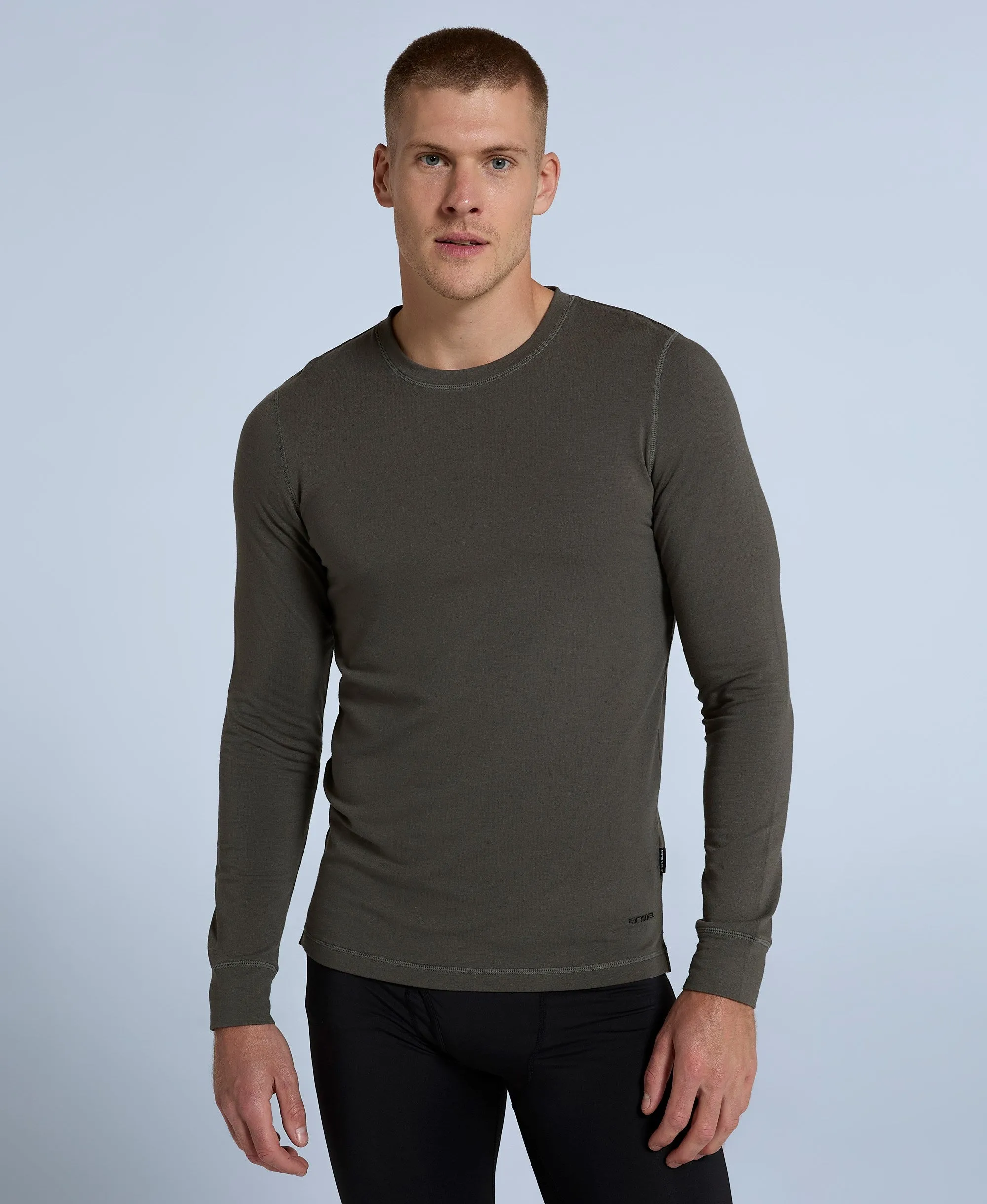 Blaze Mens Base Layer Top - Dark Khaki