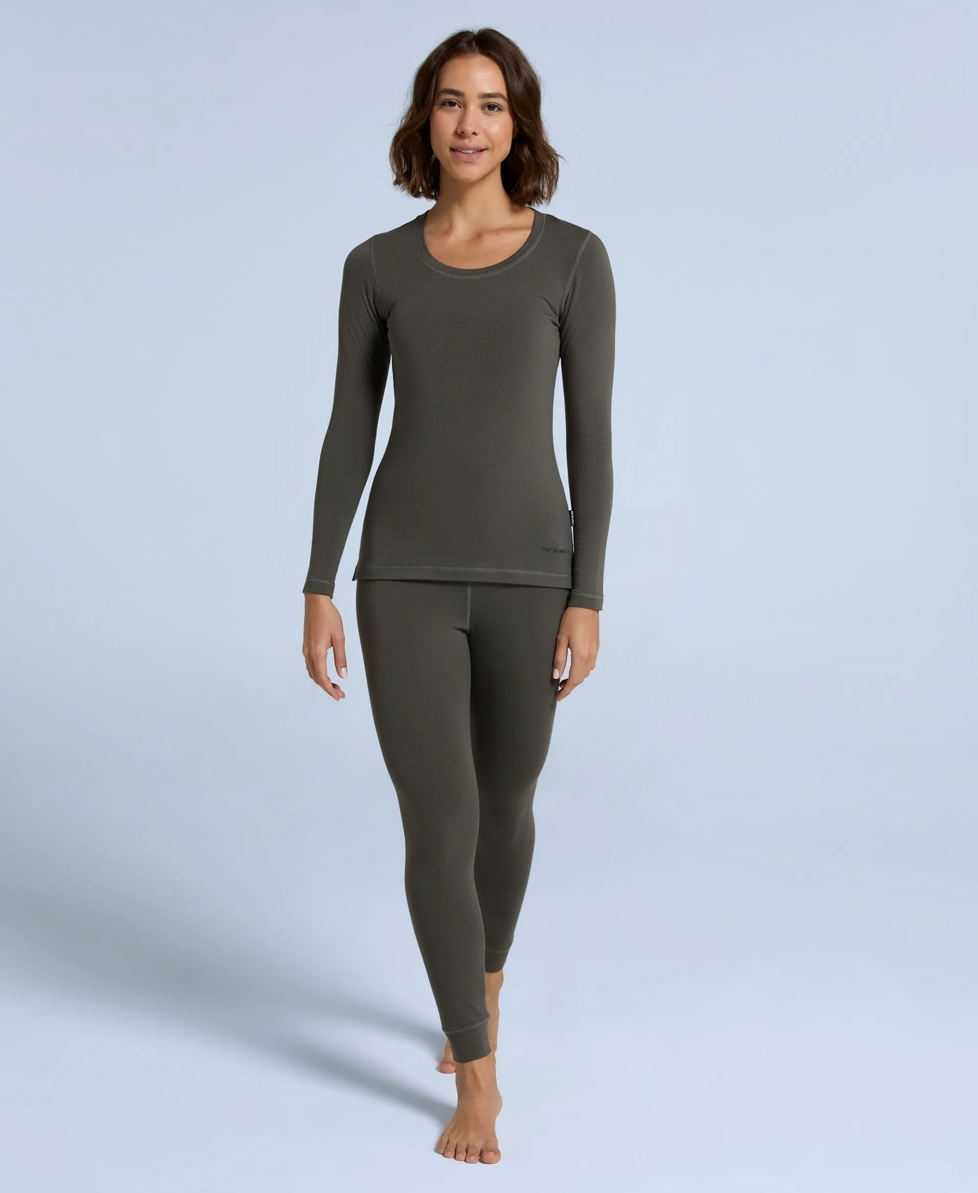 Blaze Womens Base Layer Top - Dark Khaki