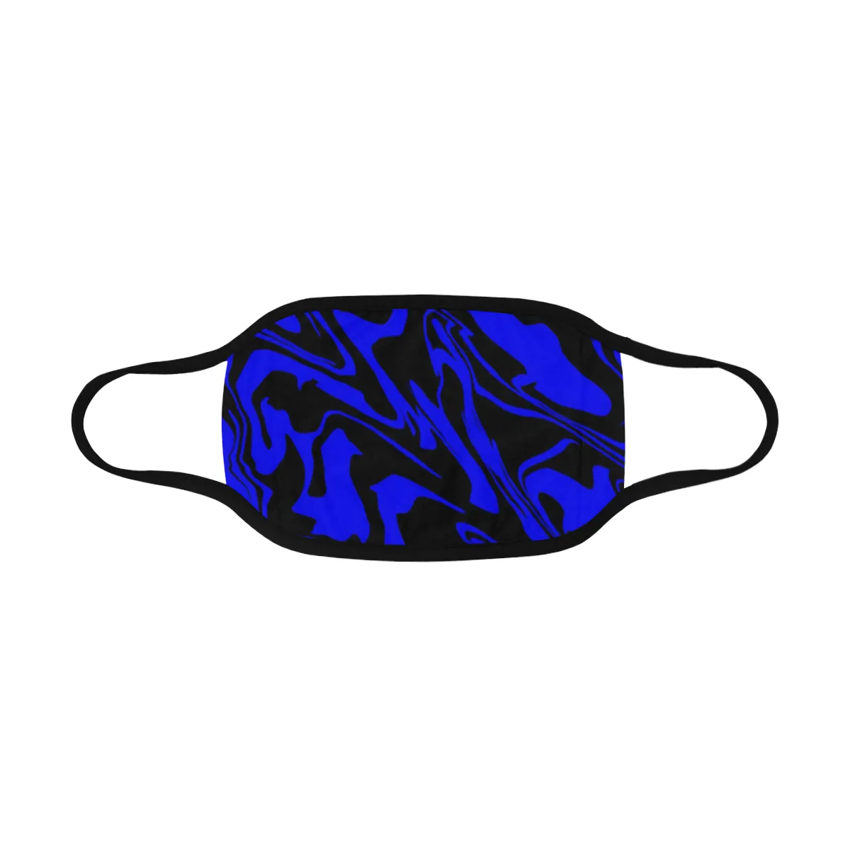 Blue and Black Abstract Melt Mouth Mask *Ready To Ship*