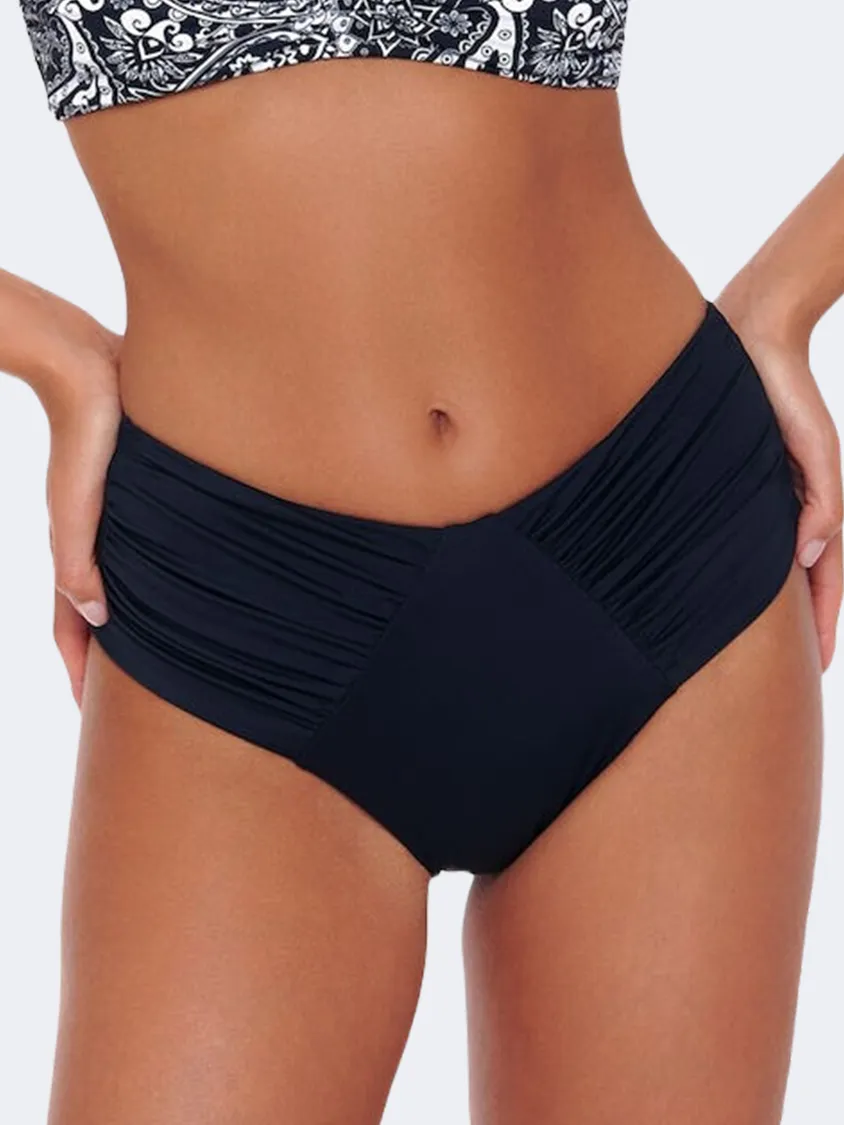 Blue Point High Waist Women Beach Slip Black