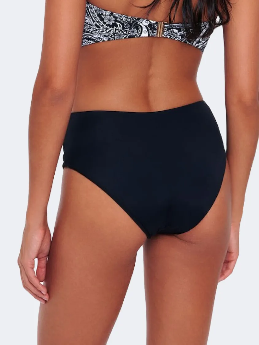 Blue Point High Waist Women Beach Slip Black