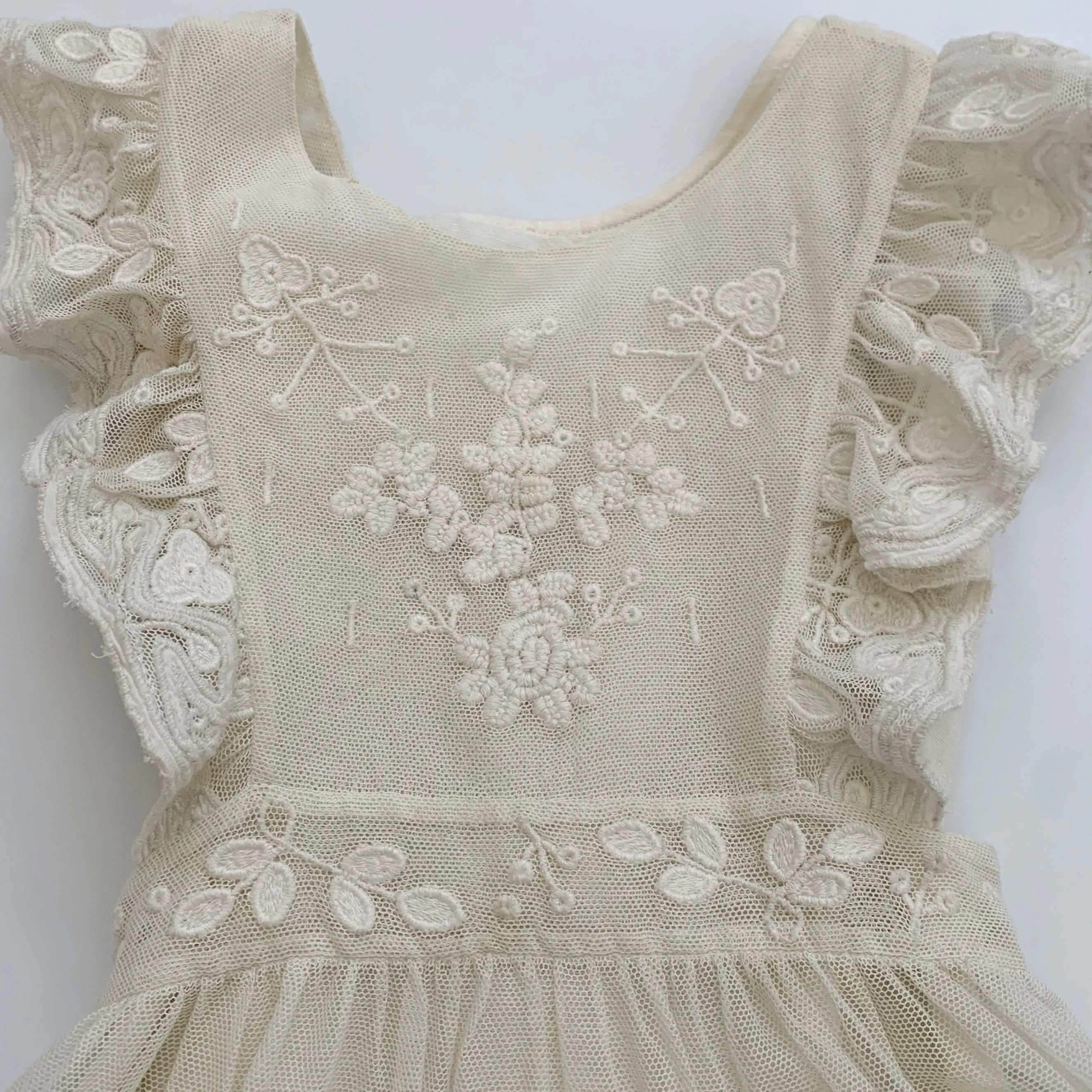 Bonpoint Cream Tulle Ceremony Dress: 6 Years (Brand New)