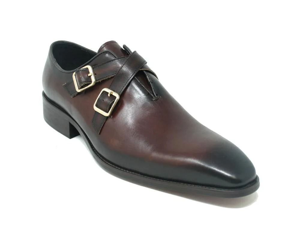 Calfskin Cross Strap Loafer Chestnut