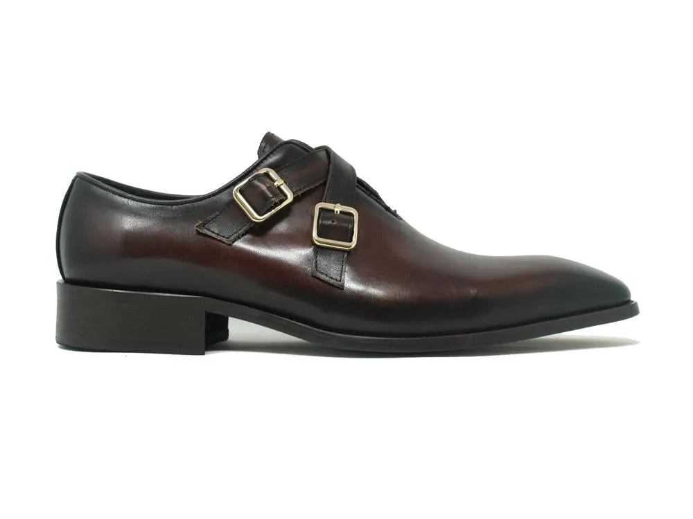 Calfskin Cross Strap Loafer Chestnut