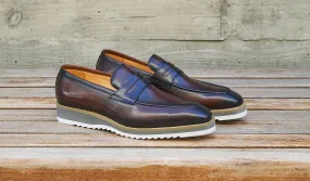 Calfskin Slip-On Penny Loafer Chestnut